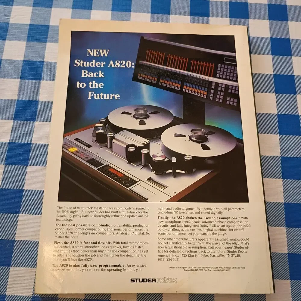 The 1987 Mix Annual Directory Of Recording Industry Facilities And Services